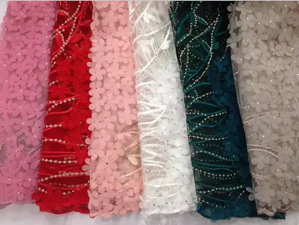 Wholesale Luxury Velvet Guipure Lace Middle East Velvet Lace Fabric Fashion High Quality Velvet Lace