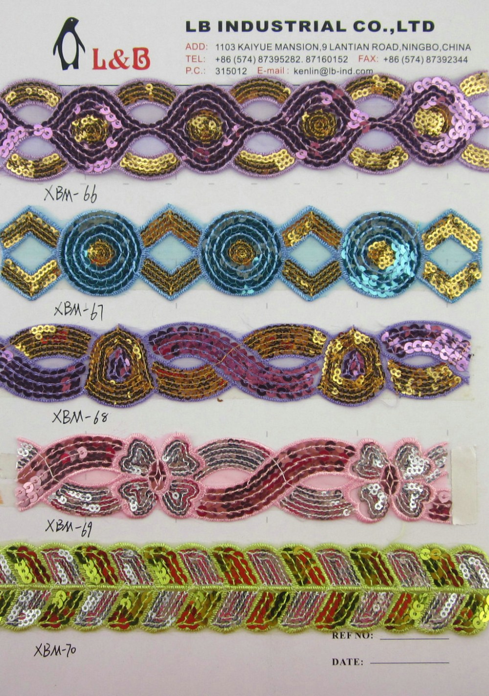 Wholesale Different Width Bling Finish Braid Elastic Sequin Lace Trim