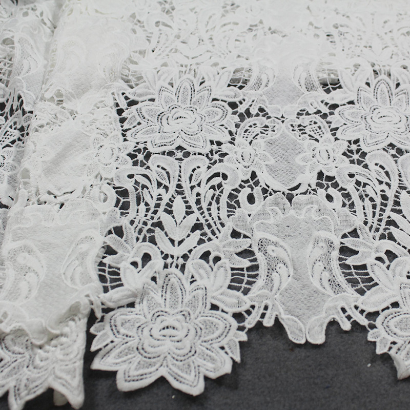 Polyester Embroidery Knit Tulle Mesh Fabric1